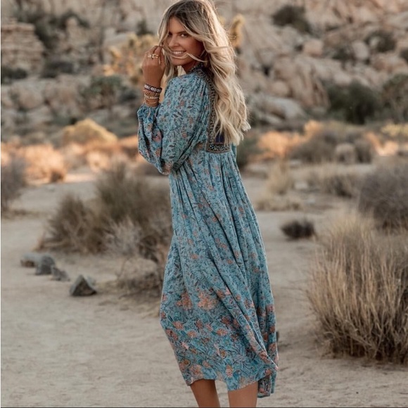 *RARE* NWT Billabong x Elle Ferguson Boho Maxi Dress - Picture 4 of 11